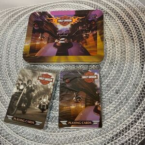 Harley Davidson Limited Edition Playing Cards with Metal Tin NWT